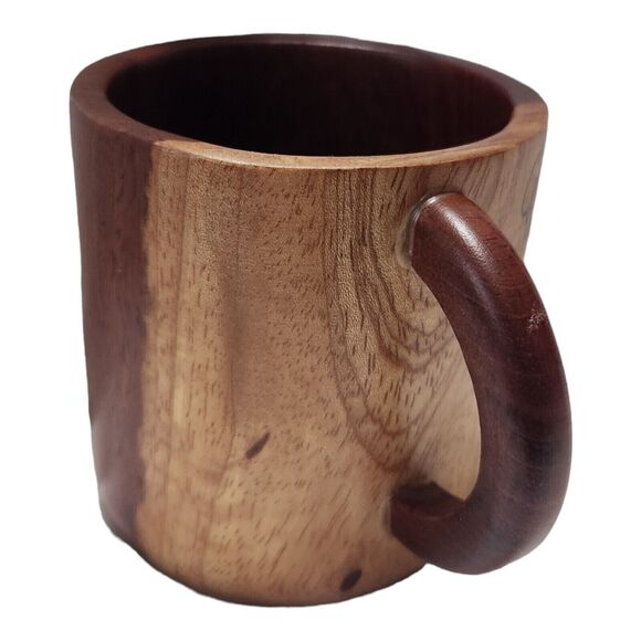 Wooden Costa Rica Souvenir Coffee Tea Mug w/ Hand Painted Toucan - Picture 3 of 6